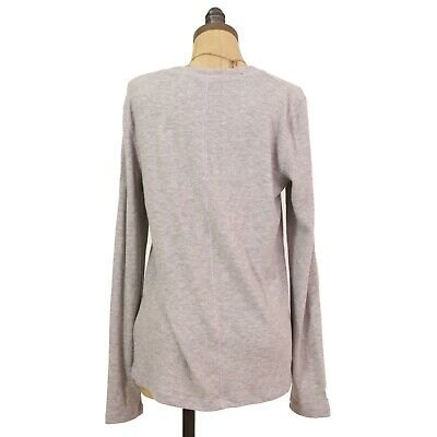 Papinelle Australia Sleep Top S Long Sleeve Soft Brushed Viscose Gray Euc B86 — image 4 of 5